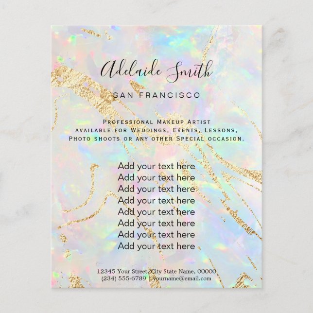 nuevo holograma de la piedra óptica FAUX Flyer (Frente)