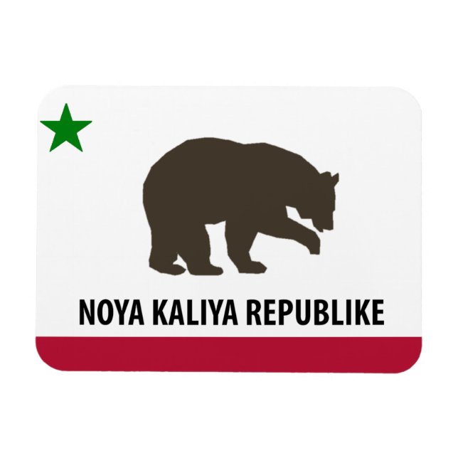 Nuevo imán de bandera de la República de Californi (Horizontal)