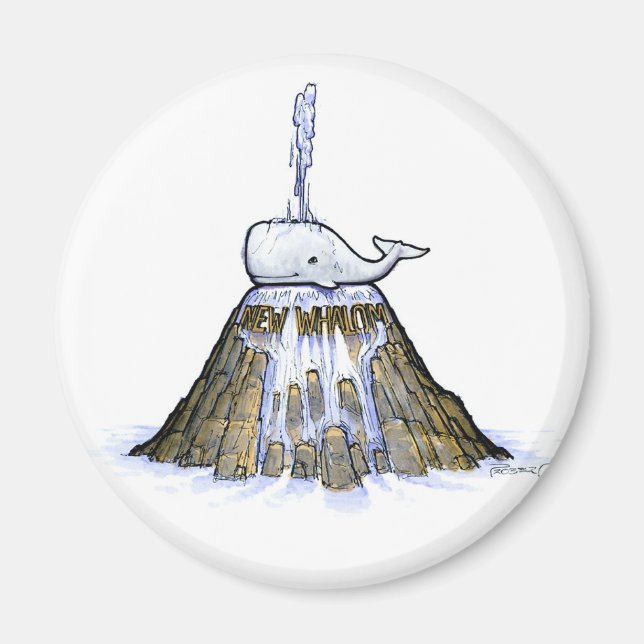 Nuevo imán de la fuente de la ballena (Frente)