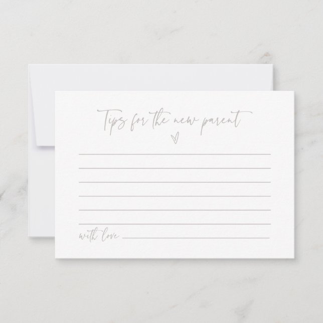 Nuevo juego de actividad de Baby Shower de tarjeta (Anverso)