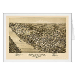Nuevo Kensington, mapa panorámico del PA - 1896