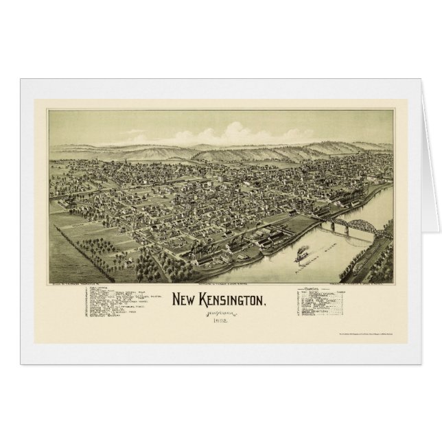 Nuevo Kensington, mapa panorámico del PA - 1902 (Anverso (Horizontal))