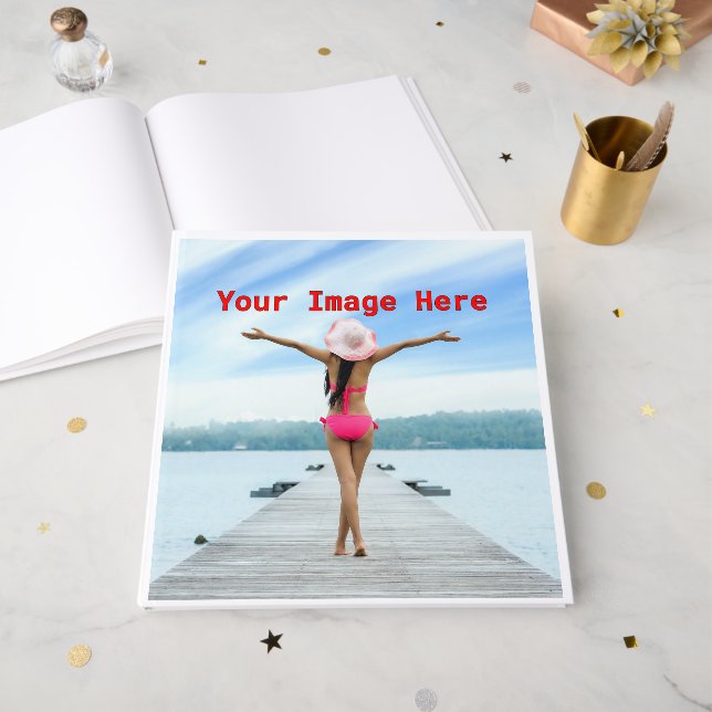 ¡NUEVO! Libro de visitas - Relieve metalizado plat (Anverso Abierto)