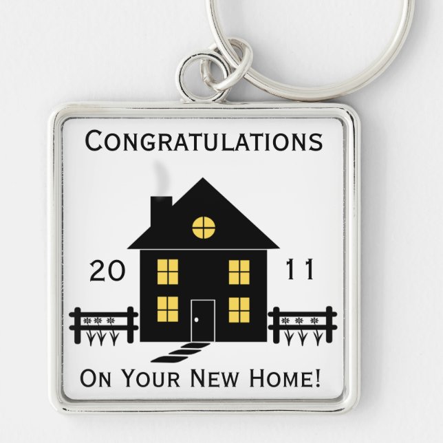 Nuevo llavero casero de la casa de la enhorabuena (Frente)