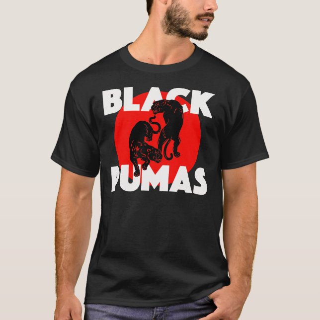nuevo logo de banda de pumas negra camiseta clásic (Anverso)