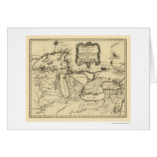 Nuevo mapa 1755 de Francia Canadá