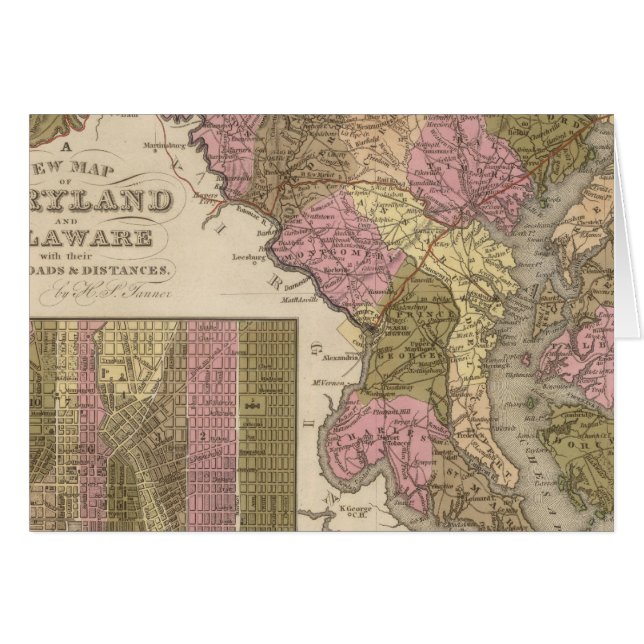 Nuevo mapa de Maryland y Delaware (Anverso (Horizontal))
