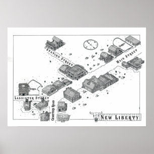Nuevo mapa de Posters de libertad (28 x 20 versión