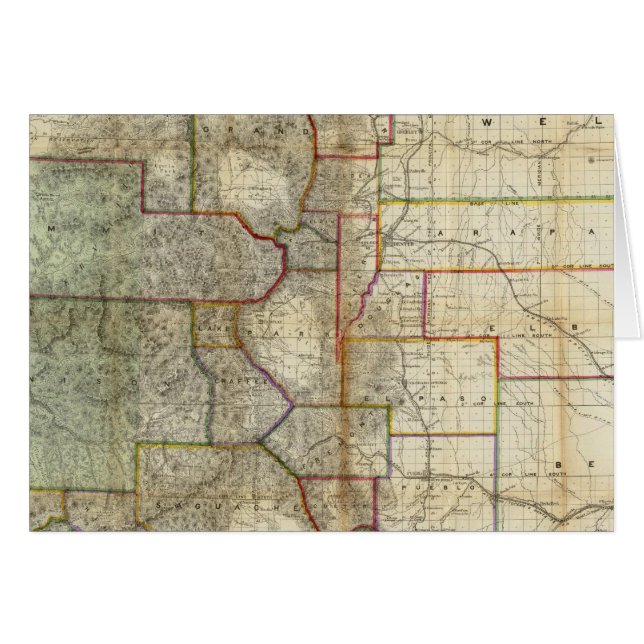 Nuevo mapa del estado de Colorado de Thayer (Anverso (Horizontal))