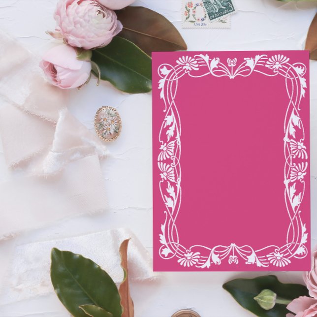 Nuevo marco de arte floral plantilla de invitación (Subido por el creador)