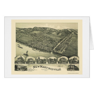Nuevo Martinsville, mapa panorámico de WV - 1899