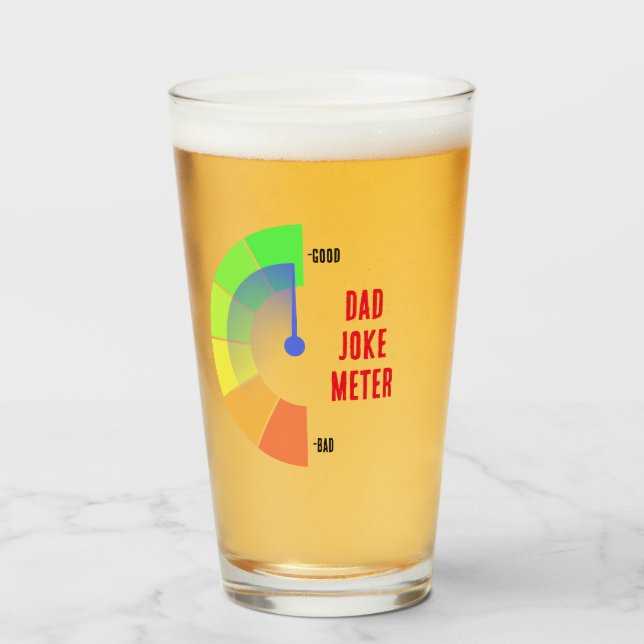 ¡NUEVO! Medidor de Chiste de papá de la copa de vi (Anverso (lleno))