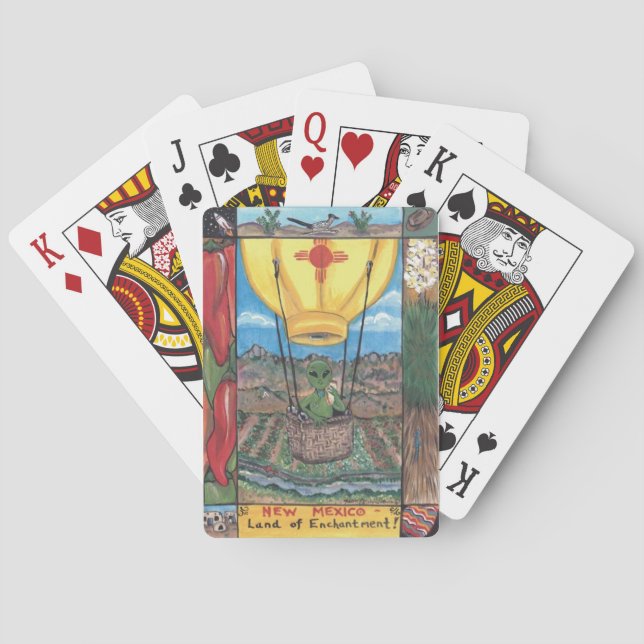 Nuevo México, Roswell Alien, globo, cartas de jueg (Reverso)