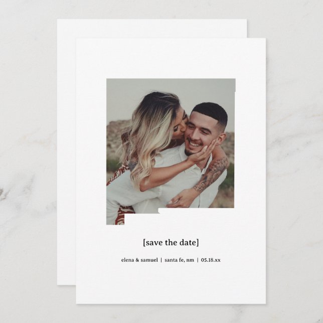 Nuevo México salva la tarjeta fotográfica de fecha (Anverso / Reverso)