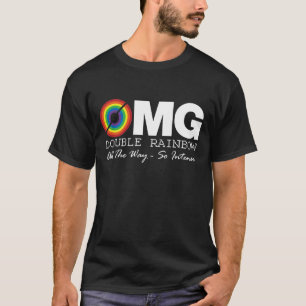 ¿nuevo omg doble de la camiseta del arco iris qu