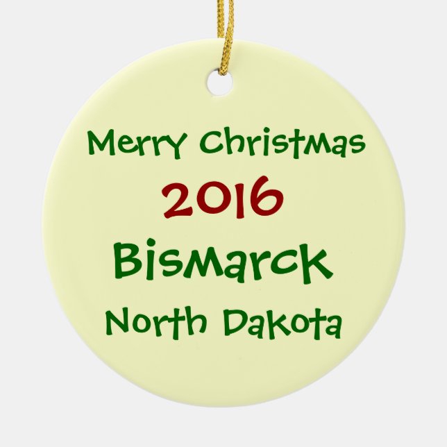 NUEVO ORNAMENTO 2016 DEL NAVIDAD DE BISMARCK (Frente)