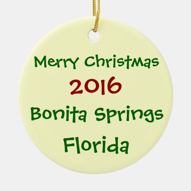 NUEVO ORNAMENTO 2016 DEL NAVIDAD DE BONITA SPRINGS (Frente)