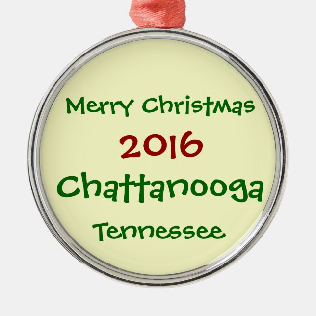 NUEVO ORNAMENTO 2016 del NAVIDAD de Chattanooga (Frente)