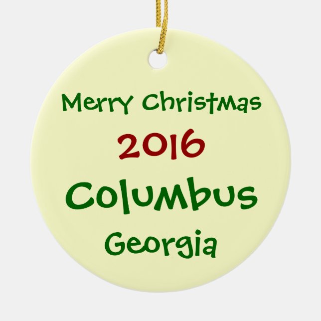 NUEVO ORNAMENTO 2016 DEL NAVIDAD DE COLUMBUS (Frente)