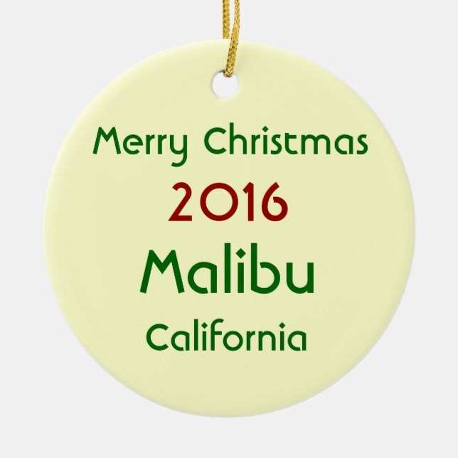 NUEVO ORNAMENTO 2016 DEL NAVIDAD DE MALIBU (Frente)
