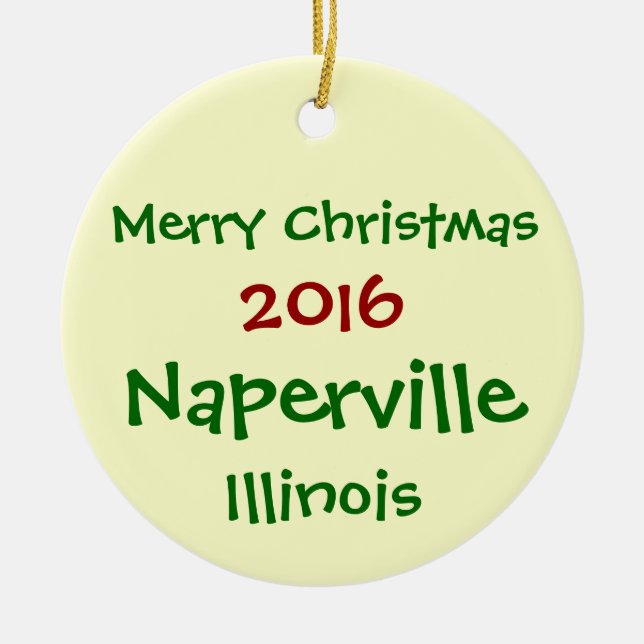 NUEVO ORNAMENTO 2016 DEL NAVIDAD DE NAPERVILLE (Frente)