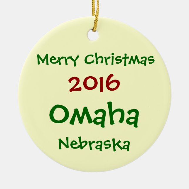 NUEVO ORNAMENTO 2016 DEL NAVIDAD DE OMAHA NEBRASKA (Frente)