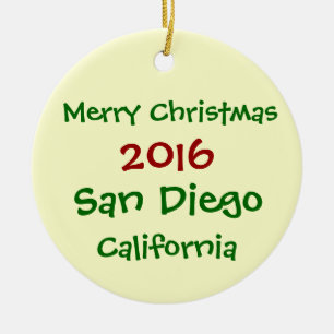 NUEVO ORNAMENTO 2016 del NAVIDAD de San Diego