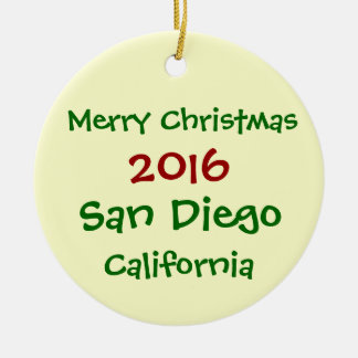 NUEVO ORNAMENTO 2016 del NAVIDAD de San Diego