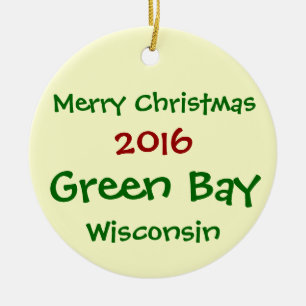 NUEVO ORNAMENTO 2016 DEL NAVIDAD DE WISCONSIN DEL