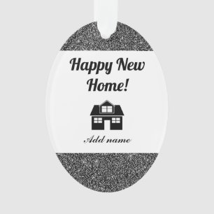 Nuevo ornamento casero feliz personalizado
