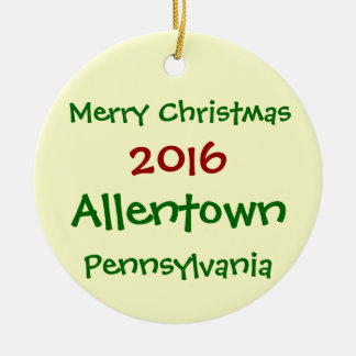 NUEVO ORNAMENTO DE 2016 NAVIDAD DE ALLENTOWN