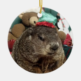 ¡NUEVO!  Ornamento de Navidad Groundhog Moses