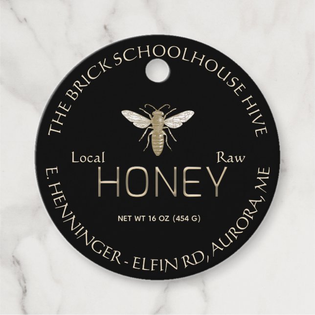 NUEVO Oro Negro Miel Nutrición Hechos Etiqueta Rei (Anverso)