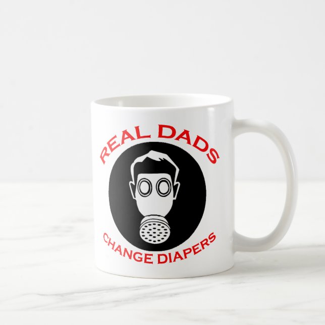 Nuevo padre: Tazas de café reales de los pañales (Derecha)