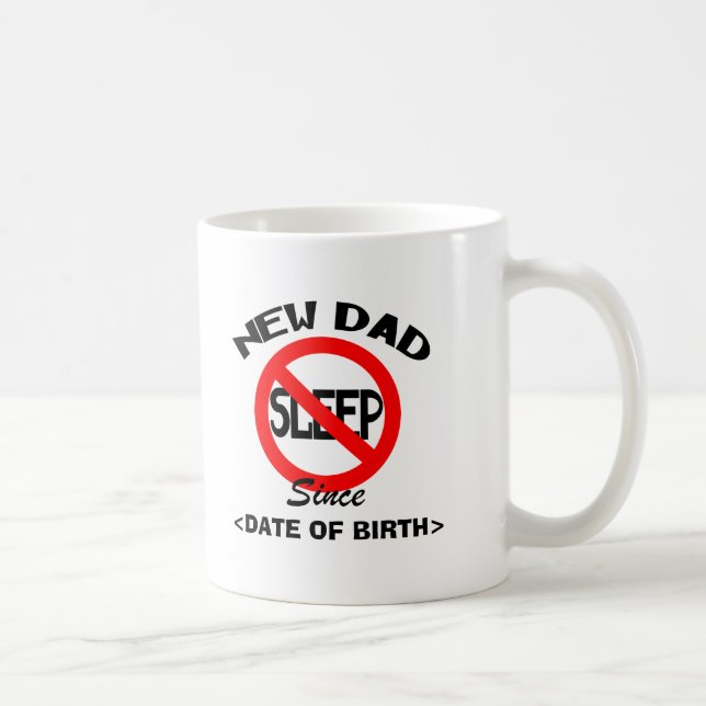 Nuevo papá personalizado ninguna taza de café del (Derecha)