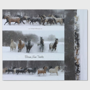 Nuevo papel de embalaje del caballo de los rastros