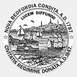 Nuevo Pegatina de la Ronda de Sello de la Ciudad d