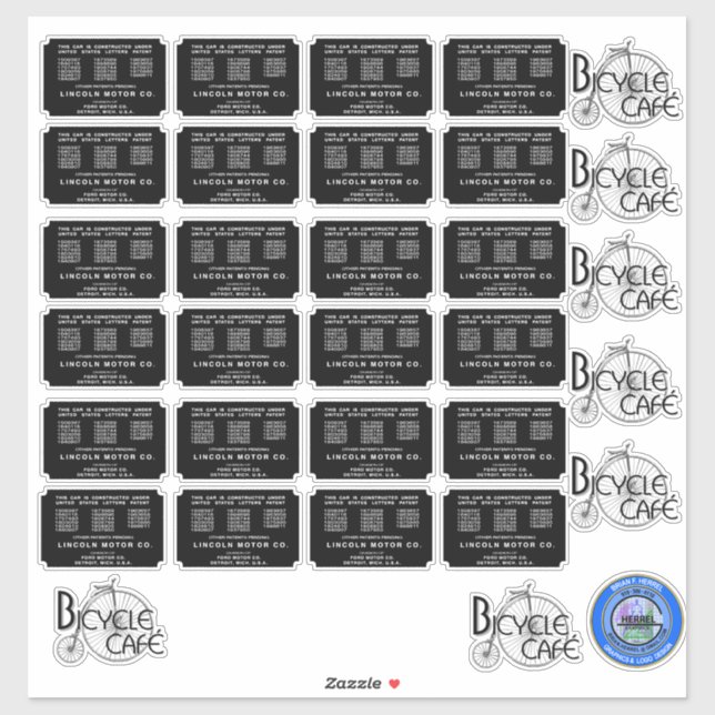 NUEVO PEGATINA DE PATENTE (Hoja)