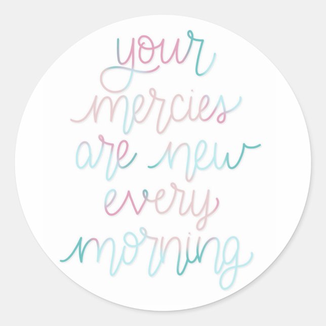 Nuevo Pegatina de redondeo de Mercies Pastel (Anverso)