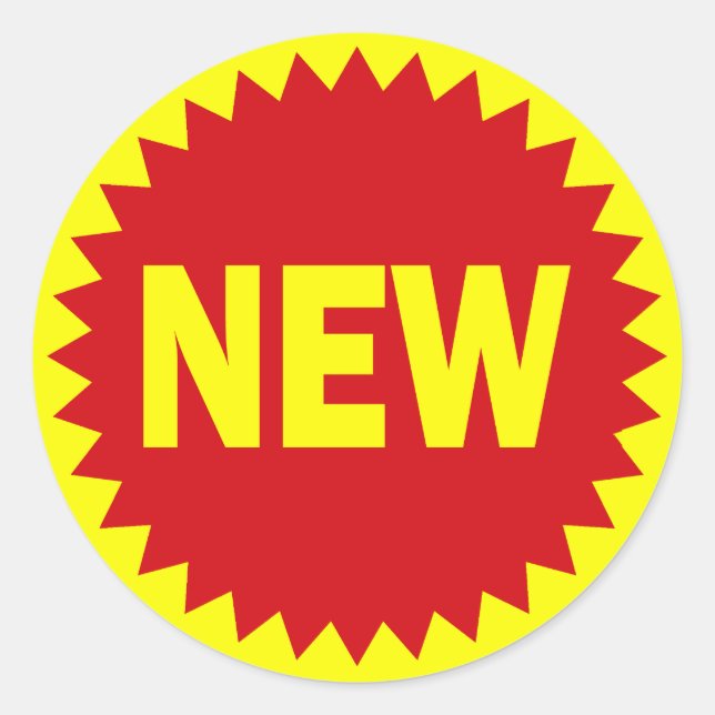 Nuevo Pegatina de ventas minoristas (Anverso)