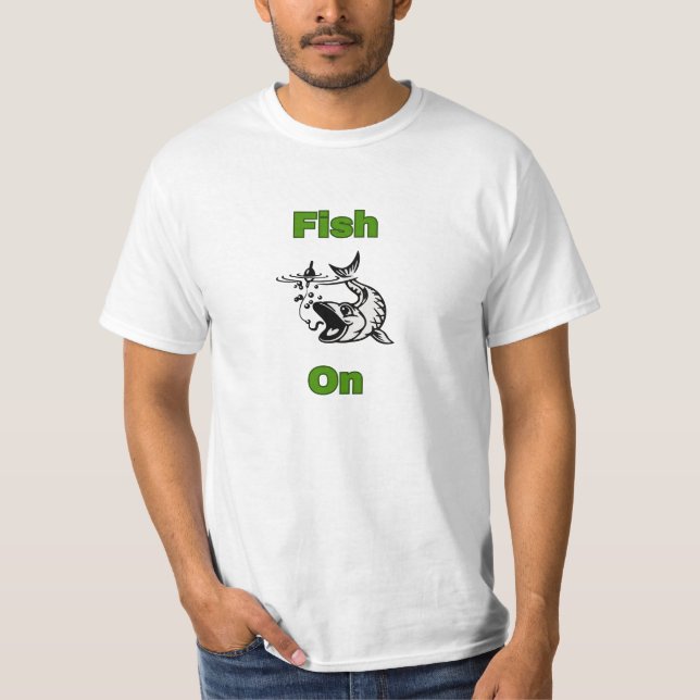 ¡NUEVO! Pescado sobre - Camiseta de pesca (Anverso)