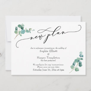 Nuevo plan Eucalyptus Invitación Boda pospuesta