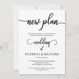 Nuevo plan posponía la Invitación Boda
