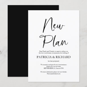 Nuevo Plan Simple Anuncio de Retraso de Boda