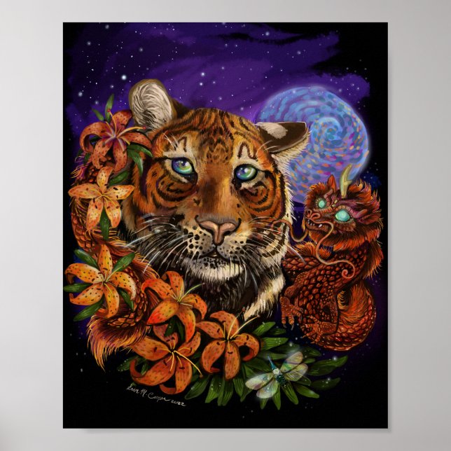 Nuevo Poster de arte del Año Chino del Tigre 2022 (Frente)