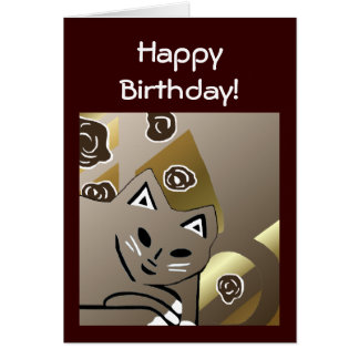 Nuevo regalo de la tarjeta de cumpleaños del arte