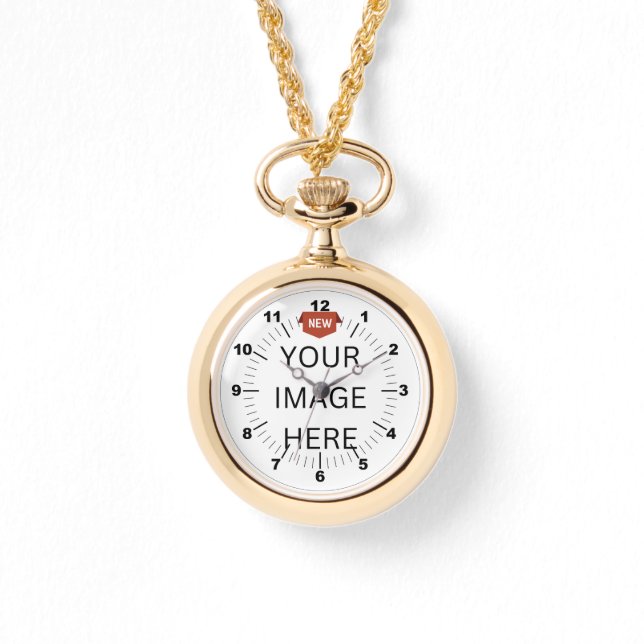 ¡NUEVO! Reloj de collar de oro - Personalizado (añ (Anverso)