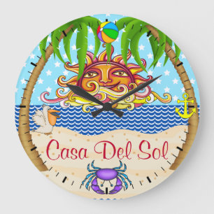 Nuevo reloj de pared del océano de Sun de la playa