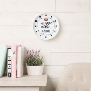 ¡NUEVO! Reloj de pared, marco de madera blanca red
