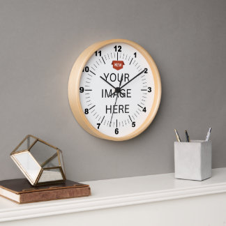 ¡NUEVO! Reloj de pared, marco de madera natural re